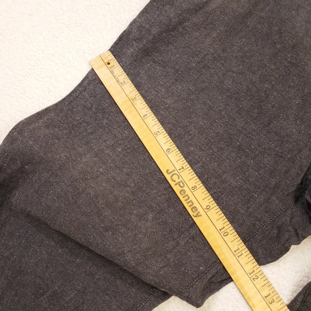 Banana Republic Kentfield Pant Mens 34x30 Gray Linen Cotton Blend Lightweight